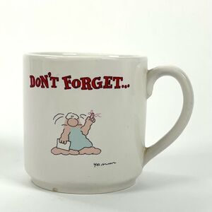VTG 1987 Yolanda Nave "Don't Forget... I‎ Love You" Cartoon Comic Anna B Mug